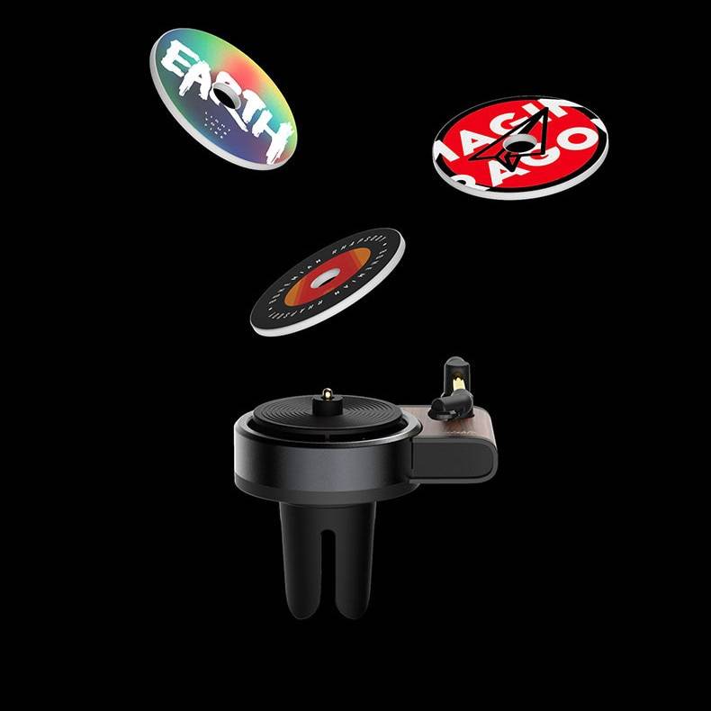 Retro Player Car Air Freshener Car Accessories Color : Black/Brown 