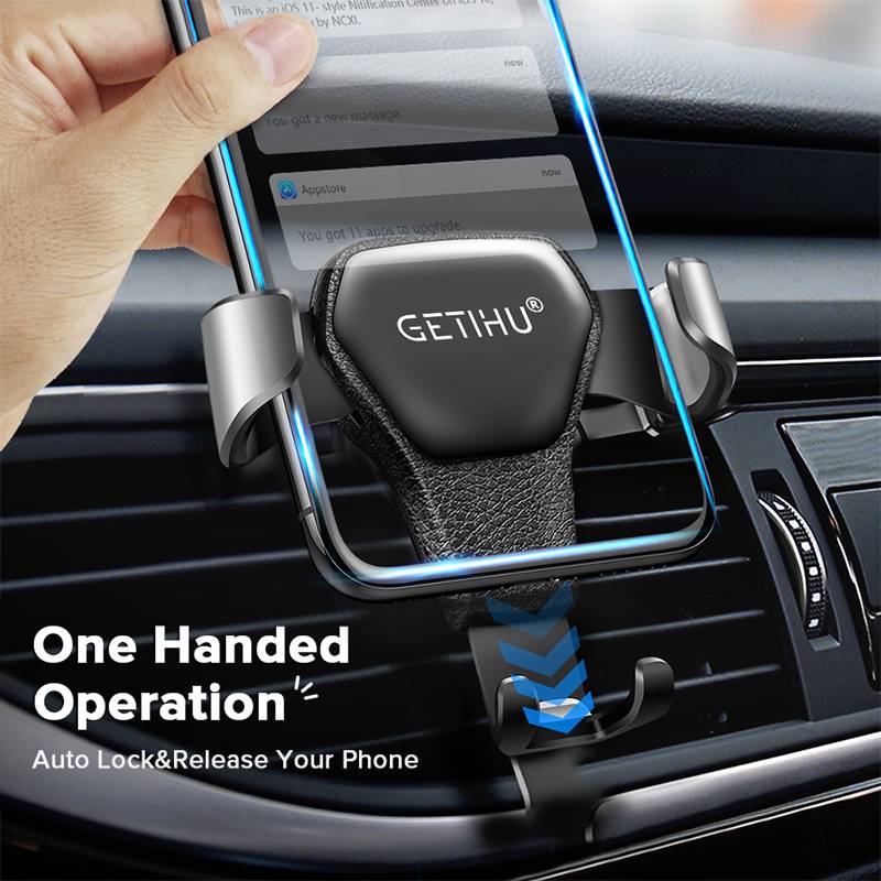 Gravity Car Phone Holder Car Organizers Color : Black With Logo|White With Logo 