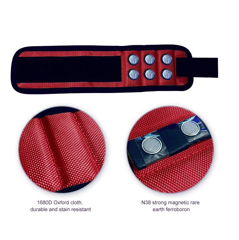 Magnetic Tool Wristband Car Repair & Specialty Tools Color : Red|Black 
