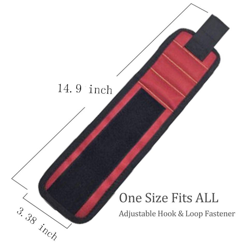 Magnetic Tool Wristband Car Repair & Specialty Tools Color : Red|Black 