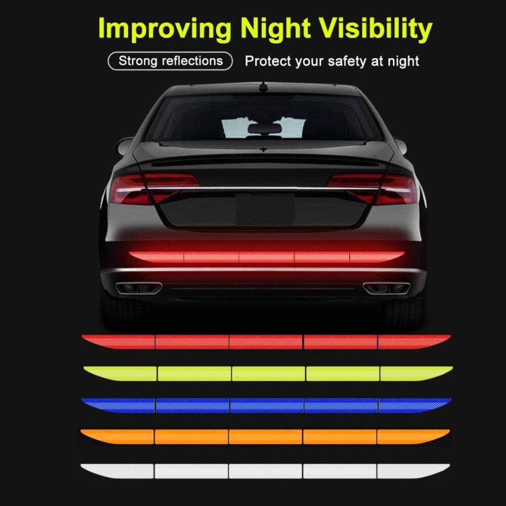 Reflectante Reflector Sticker Car Accessories Exterior Adhesive Reflective Tape Warning Reflector Strip Car Reflective Stickers