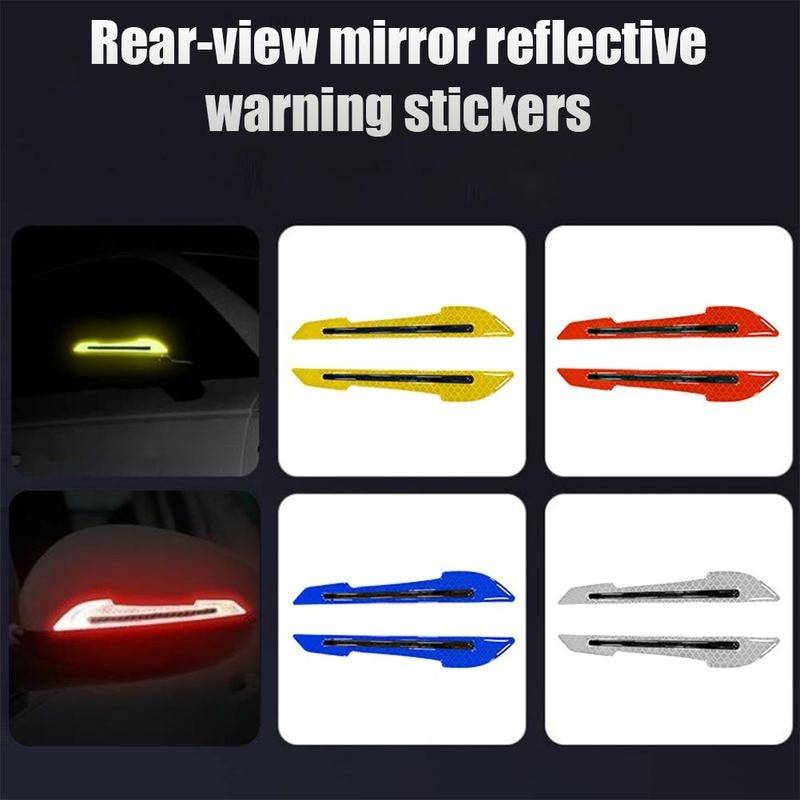 1 Pair Car Rearview Mirror Reflective Sticker . Best Sellers Car Accessories Color Name : Red|White|Yellow|Blue 