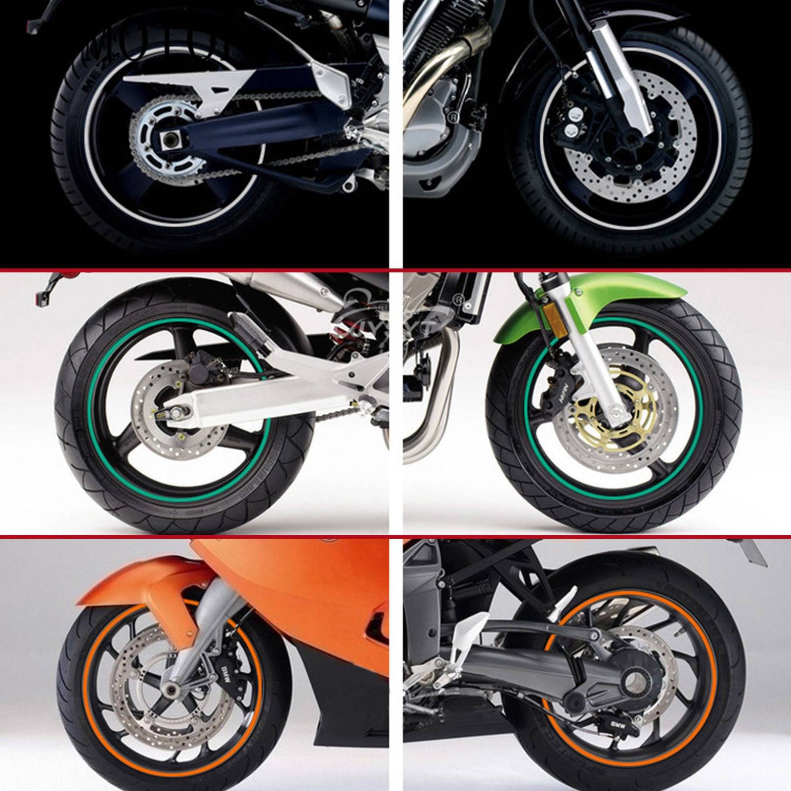 Wheel Sticker Reflective Rim Stripe Tape Bike Motorcycle Stickers For Honda For Kawasaki Z750 Z800 For YAMAHA MT07 MT09 MT10 R1