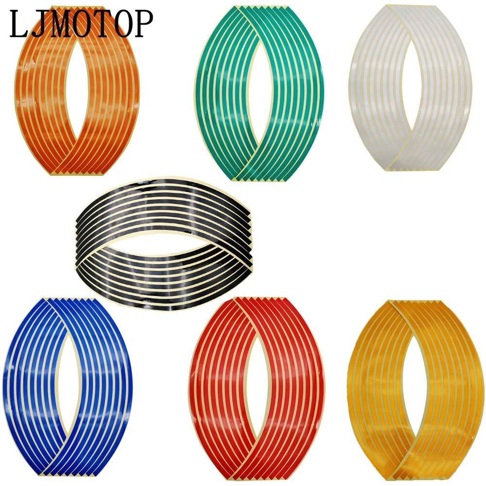 Wheel Sticker Reflective Rim Stripe Tape Color : Gold|Orange|Silver|Red|Blue|Green|BLACK 
