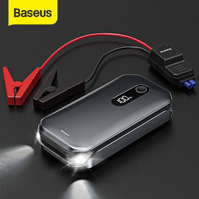 Baseus 1000A Car Jump Starter Power Bank 12000mAh Portable Battery Station For 3.5L/6L Car Emergency Booster Starting Device Color : Black|Red 