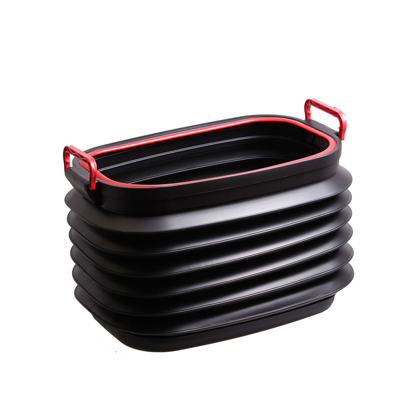 Car Trash Can Portable 18L Car Storage Bucket Black Plastic Foldable Multifunctional Storage Box Waterproof Bag Waste Basket Color Name: Red Ships From: Italy|China|GERMANY|Russian Federation 
