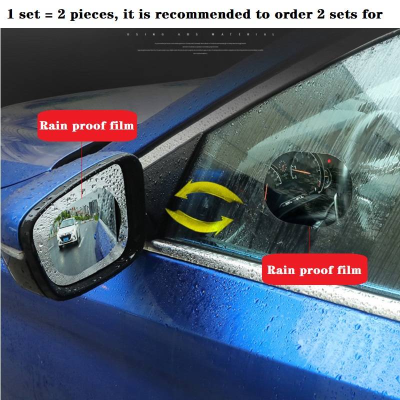 1 piece New Car Sticker Rainproof Film Rearview Mirror Rain-proof Anti-Fog Stickers Auto Safety Driving Car Accessories Color Name : 1 PCS 80 X 80 mm|1 PCS 100 X 100 mm|1 PCS 95 X 135 mm|1 PCS 100 X 150 mm 