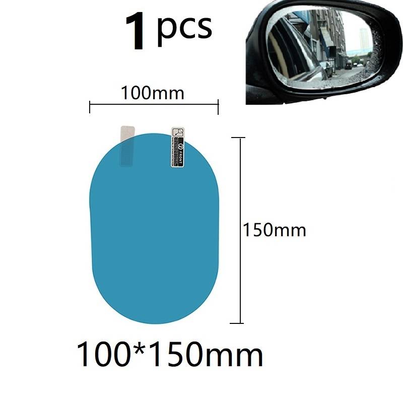 1 piece New Car Sticker Rainproof Film Rearview Mirror Rain-proof Anti-Fog Stickers Auto Safety Driving Car Accessories Color Name: 1 PCS 100 X 150 mm 