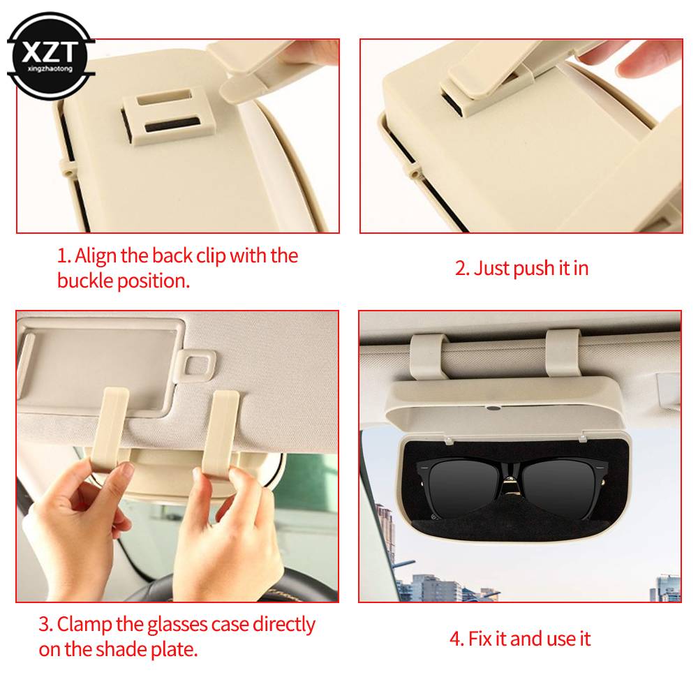1PC Glasses Holder Magnetic Car Sun Visor Glasses Case Organizer Sunglasses Box Holder Visor Sunshade Car Holder For Glasses