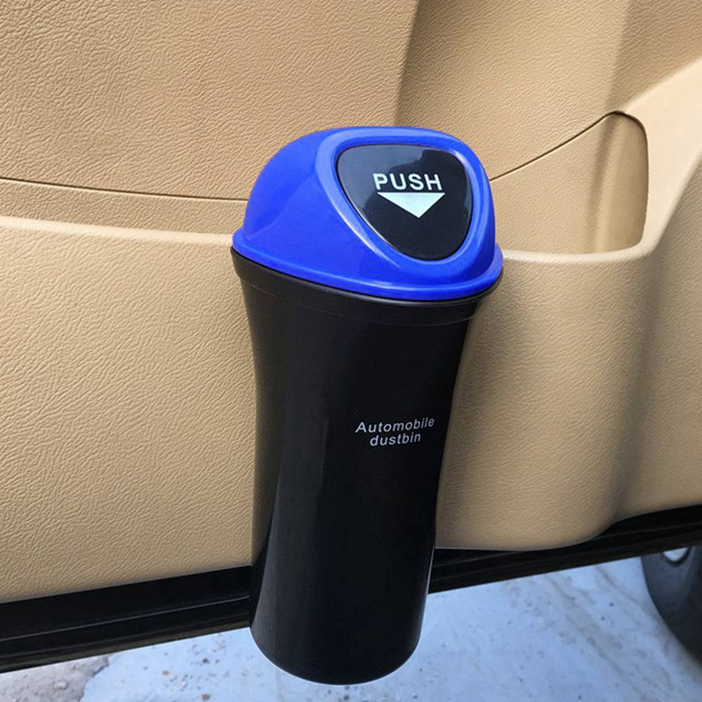 Car Trash Can Organizer Garbage Holder Automobiles Storage Bag Accessories Auto Door Seat Back Visor Trash Bin Paper Dustbin