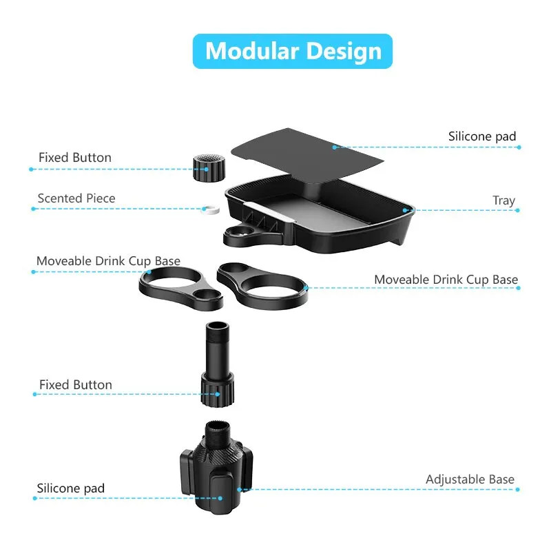360° multifunctional Adjustable Holder Color Name : with cup holder|without cup holder 