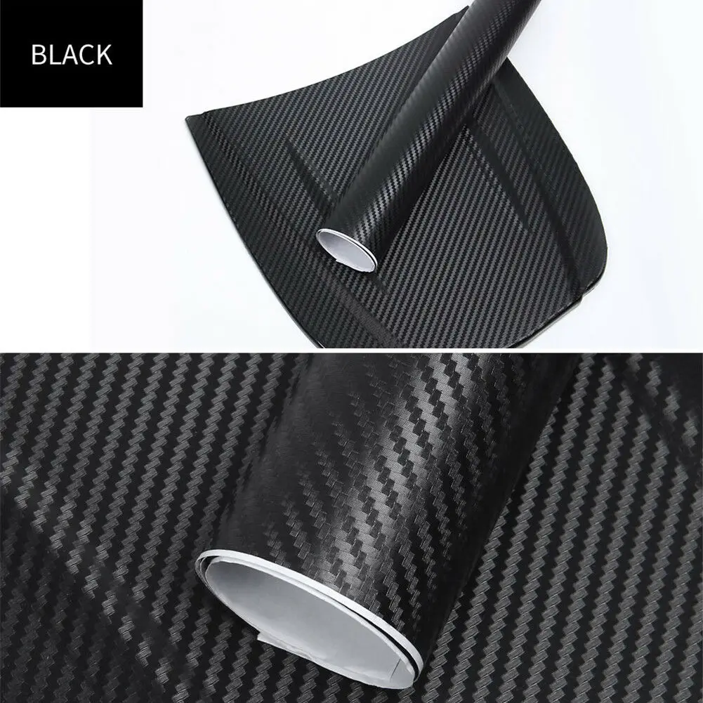 3D Carbon Fiber Car Stickers Roll Film Wrap DIY Car Motorcycle Styling Decoration Vinyl Colorful Decal Laptop Skin Phone Cover